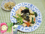 空豆とウィンナーのクリームソース